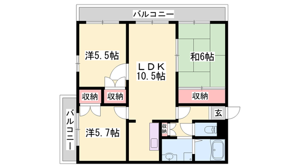 ブエナビスタ姫路ウエストの物件間取画像